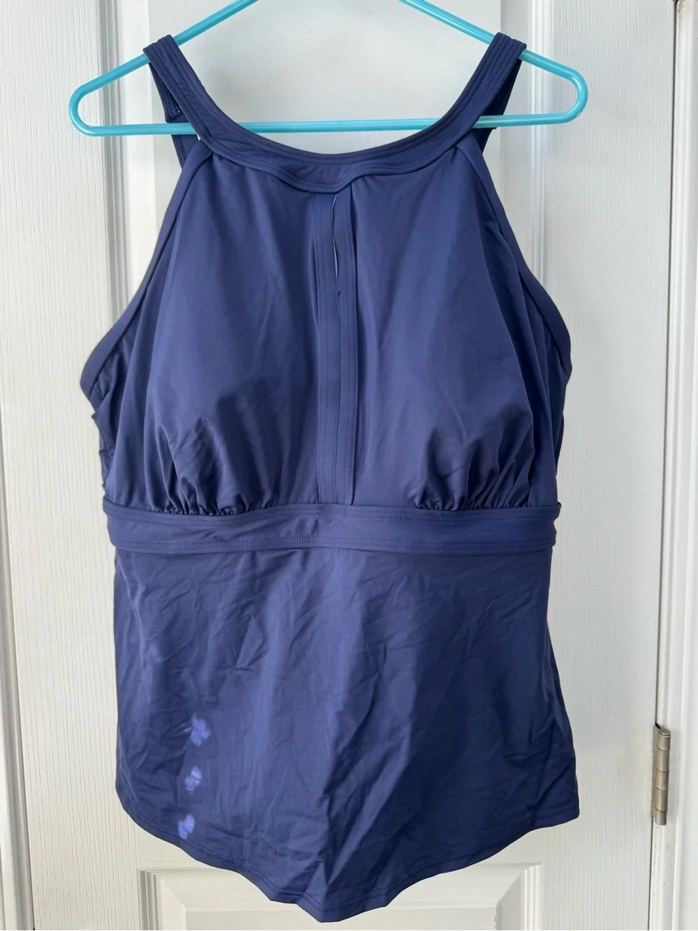 NWOT Lands' End Navy Keyhole High-Neck Slimming Swim Tankini